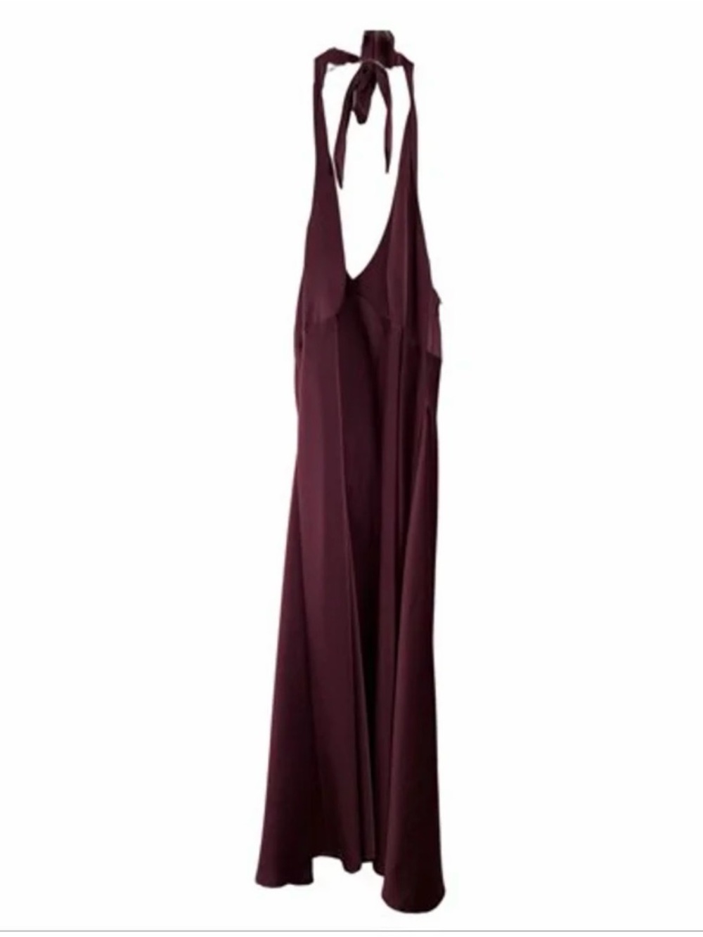 NWOT BCBGMaxAzria Burgundy Halter-Style midi Dress